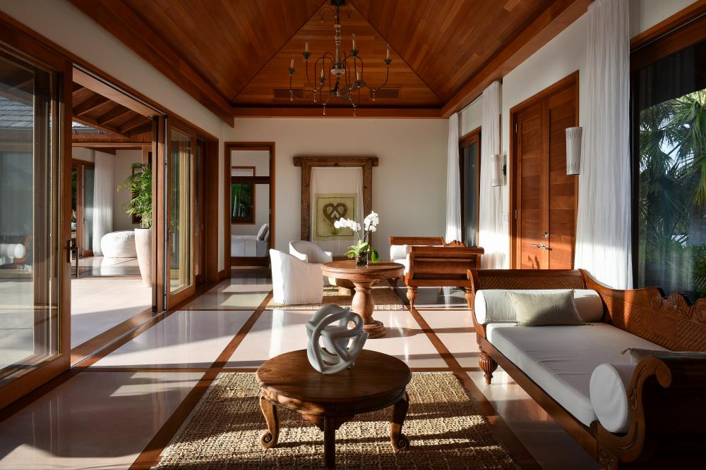 Love Pumpkin COMO Parrot Cay 3 bedroom villa with pool - Living Room Love Pumpkin COMO Parrot Cay 3 bedroom villa with pool