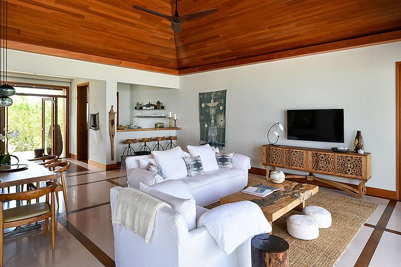 Love Pumpkin COMO Parrot Cay 3 bedroom villa with pool - Living Room Love Pumpkin COMO Parrot Cay 3 bedroom villa with pool